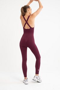 Seamless (dikişsiz )pilates /yoga/günlük Spor Tulum(VİŞNE) ürün fotoğrafı
