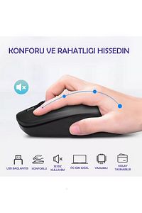 Kablosuz Klavye Mouse Seti Türkçe Q Klavye Sessiz Usb’li ürün fotoğrafı