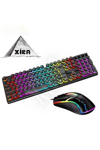 Özel Tasarım 2in1 Işıklı Daktilo Klavye Mouse 105 Tuşlu Usb Işıklı Kablolu Mouse Blic Bkb8 ürün fotoğrafı
