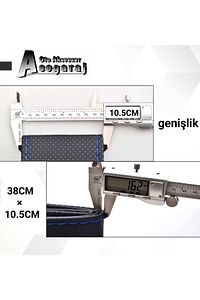 Volkwagen Araçlara Uyumlu Dikmeli Direksiyon Kılıfı Alkantara Karbon Kırmızı Yüzüklü (38×10.5cm) ürün fotoğrafı