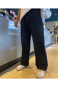 Siyah Baggy Bol Kesim Eşofman Unisex ürün fotoğrafı