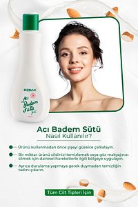Acı Badem Cilt Ve Makyaj Temizleyici Nemlendirici Bakım Sütü 215 ml ürün fotoğrafı