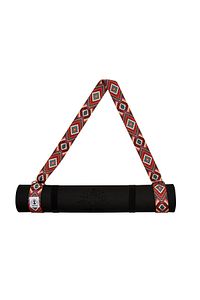 Yoga Mat Taşıma Askısı Kırmızı Etnik Desenli Yoga Kemeri ürün fotoğrafı