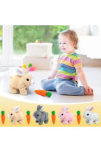 Peluş Hareketli Tavşan Kulakları Ve Ayakları Hareket Eden Sesli Oyuncak (2X PİL HEDİYE) ürün fotoğrafı