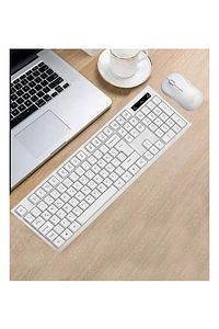 Kablosuz Klavye Mouse Seti Türkçe Q Klavye Sessiz Usb’li Klavye Fare Set Beyaz ürün fotoğrafı