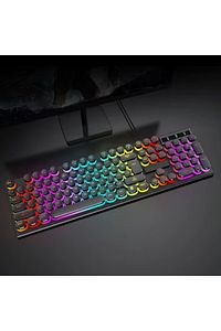 Özel Tasarım 2in1 Işıklı Daktilo Klavye Mouse 105 Tuşlu Usb Işıklı Kablolu Mouse Blic Bkb8 ürün fotoğrafı