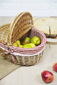 Hasır Kapaklı Piknik Sepeti ürün fotoğrafı