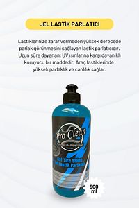Lastik Parlatıcı Jel ile Torpido ve Plastik Bakım Sütü 500 ML + Uygulama Süngeri ürün fotoğrafı