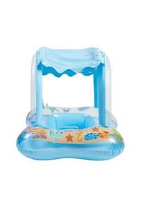BABY FLOAT BEBEK & ÇOCUK GÖLGELİKLİ DENİZ SİMİDİ-CAN SİMİDİ-BEBEK BOTU-0-5 YAŞ-ŞİŞME BOT ürün fotoğrafı