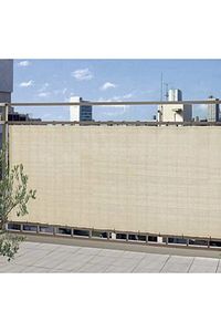 Gölgelik File 1x5 M Krem Branda Balkon Balkon Demiri Korkuluk Çit Örtüsü Çit Filesi Gölgeleme Filesi ürün fotoğrafı