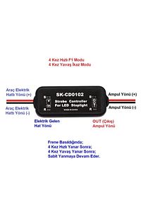 Stop Fren Modül Led Ampul Uyumlu 12v Özel Üretim 4 Kez F1 4 Kez Yavaş ürün fotoğrafı