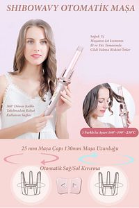 Otomatik Saç Maşası - Kalın Su Dalgası 25mm Extra Uzun Başlıklı ürün fotoğrafı