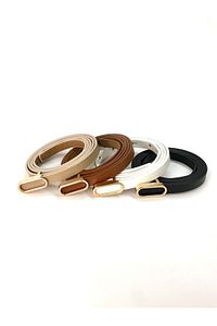 4'lü Ithal Oval Gold Tokalı Ince Kemer, Pantolon Kemeri, Gömlek Kemeri, Ceket Kemeri ürün fotoğrafı