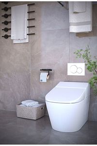 Metal Modern Telefon, Aksesuar Raflı Tuvalet Wc Kağıtlık Peçete Askısı Siyah ürün fotoğrafı