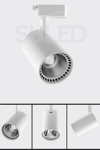 Spot Işık 3'lü Set Beyaz Led Işıklı Beyaz Kasa 30w 1 Metre Raylı 3 Adet Ray Spot Lamba Armatür ürün fotoğrafı
