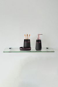Cam Etejer Rafı - Cam Raf - Banyo Rafı - Duvar Rafı - Mutfak Rafı 12x50cm Temperli Şeffaf Cam ürün fotoğrafı