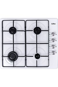 Lifos Set Üstü Otomatik Çakmaklı 4lü Beyaz Tüplü Çakmaklı Ocak ürün fotoğrafı