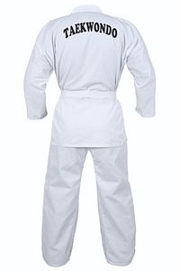Acemi Beyaz Yaka Taekwondo Elbisesi Tekvando Elbisesi Dobok ürün fotoğrafı