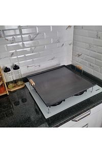 GÜLİS Ocak Üstü Kare Saç Gözleme Yufka Ekmek Bazlama Sacı Piknik Mangal Köfte Saç Kavurma Izgara Sac ürün fotoğrafı
