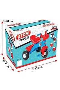 Atom 3 Tekerlekli Bisiklet - Kırmızı / Mavi ürün fotoğrafı