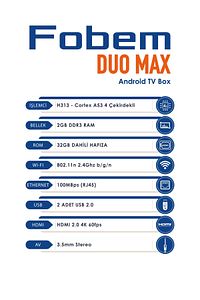 Duo Max 4k Android Tv Box Medya Oynatıcı - Android 10 Wi-fi 2 Gb Ram 32 Gb Hafıza ürün fotoğrafı