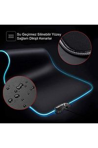 Rgb Mousepad 80x30 Cm 13 Farklı Renk Modu Su Geçirmez Oyuncu Gaming Xl Mausepad ürün fotoğrafı
