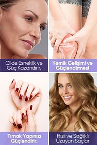 Collagen %100 Saf Ve Doğal Yüksek Biyoaktif Çift Hidrolize Kolajen Peptit Diyet Takviyesi 30 Günlük ürün fotoğrafı