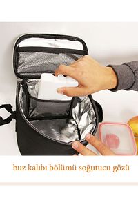 Siyah Termal Beslenme Ve Biberon Çantası Siyah | Sıcak/soğuk Koruma 9311 ürün fotoğrafı