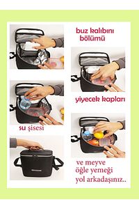 Siyah Termal Beslenme Ve Biberon Çantası Siyah | Sıcak/soğuk Koruma 9311 ürün fotoğrafı