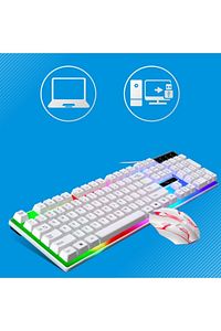 Rgb ışıklı Hassas gaming klavye ve mouse seti gecikmesiz oyuncu klavye mouse seti ürün fotoğrafı