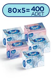 ® El Ve Yüz Havlusu 5'li 400 Yaprak Kutulu ürün fotoğrafı
