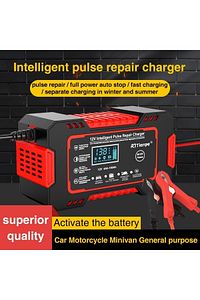 12v 6a Akıllı Araba Motosiklet Lcd Ekran Araç Akü Onarım Hızlı Şarj Cihazı Islak Kuru Jel Kurşunasit ürün fotoğrafı