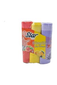 Büzgülü Çöp Torbası 55x60 Cm 3' Lü Eko Paket Lavanta-çilek-limon Kokulu Çöp Poşeti ürün fotoğrafı
