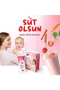 Malt Mix Anne Sütü Artırıcı Toz Içecek Çilekli 14 Porsiyon ürün fotoğrafı