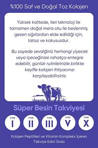 Collagen %100 Saf Ve Doğal Yüksek Biyoaktif Çift Hidrolize Kolajen Peptit Diyet Takviyesi 30 Günlük ürün fotoğrafı