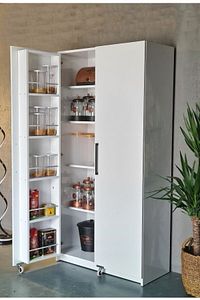 Erzak Dolabı 2 Kapak 180 Cm Beyaz ürün fotoğrafı