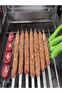 6 Adet Profosyonel Paslanmaz Metal Kıyma Şiş (Adana-Urfa-Antep Kebap Şişi) ürün fotoğrafı