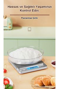 Dijital Hassas Mutfak Ve Kuyumcu Terazisi - 2000 gr./0.1 gr. ürün fotoğrafı