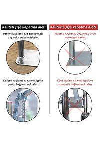Şişe Kapatma Aleti Soda Gazoz Kapağı Kapama Makinası 250 Adet Kapak ürün fotoğrafı