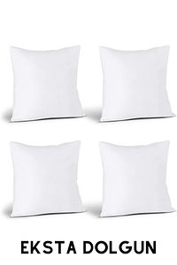 4'lü Kırlent Dolgun Kare Iç Yastık 45x45 550 gr Antialerjik Elyaf Koltuk Yastıgı ürün fotoğrafı