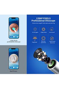 1080p Kulak Temizleme Cihazı Kameralı Led Işıklı IOS Uyumlu ürün fotoğrafı