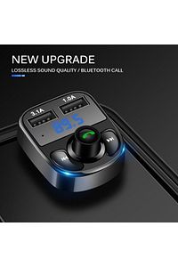 Car X8 Araç Fm Transmitter 5.0 Bluetooth Araç Kiti Usb Mp3 Sd Kart Çakmaklık Girişli 2023 Model ürün fotoğrafı