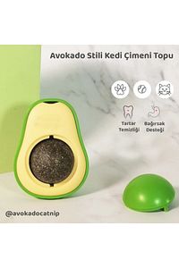 Avokado Catnip Avokado Kedi Çimi Topu Avokado Kedi Nanesi Oyuncağı ürün fotoğrafı