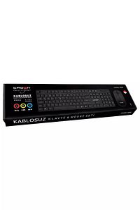 Cmmk-08w Sessiz Usb Kablosuz Türkçe Klavye Mouse Seti ürün fotoğrafı