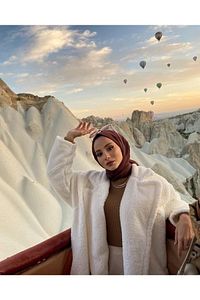 Tesettür Penye Şal Modeli -acı Kahverengi ürün fotoğrafı