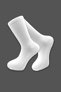 Tekli Ekonomik Çorap Her Kombine Uygun Düz Beyaz Unisex Tenis Çorap Beyaz ürün fotoğrafı