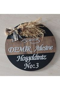 Kişiye Özel Hoşgeldiniz Yazılı Aynalı Pleksi Dekoratif Dış Kapı Süsü (BABALAR GÜNÜ HEDİYESİ) ürün fotoğrafı