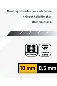 Kupa Kalite Maket Bıçağı Falçata Ağzı 18 X 5 mm 10 Adet ürün fotoğrafı