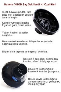 Dalgalandırıcı Başlık Difüzör Saç Kurutma Fön Makinesi Başlığı ürün fotoğrafı