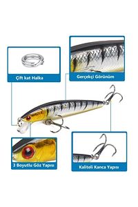 10cm 9gr Minnow, Sahte Yem, Lures,rapala,suni Yem,spin, Maket ,levrek, Lüfer, Çupra, Kefal, Turna ürün fotoğrafı